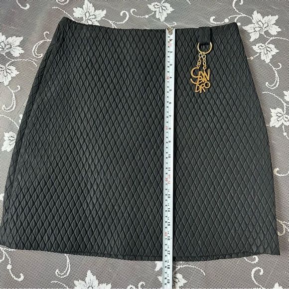 Vintage Sandro Paris Black Quilted Mini Skirt - Picture 12 of 14